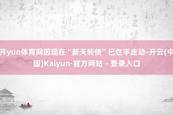 开yun体育网因现在“新天转债”已住手走动-开云(中国)Kaiyun·官方网站 - 登录入口