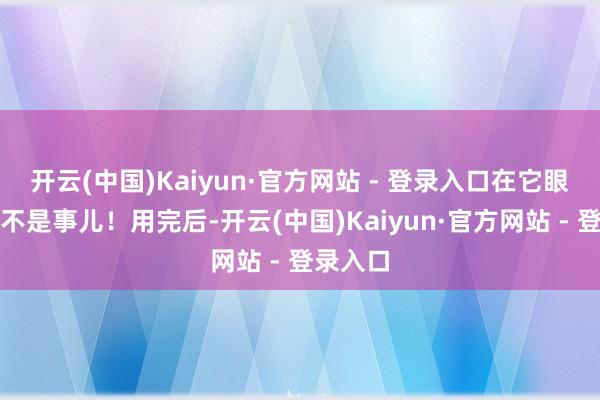 开云(中国)Kaiyun·官方网站 - 登录入口在它眼前全齐不是事儿！用完后-开云(中国)Kaiyun·官方网站 - 登录入口
