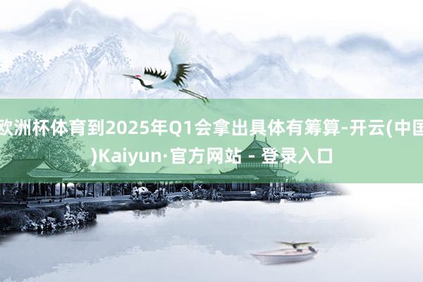 欧洲杯体育到2025年Q1会拿出具体有筹算-开云(中国)Kaiyun·官方网站 - 登录入口